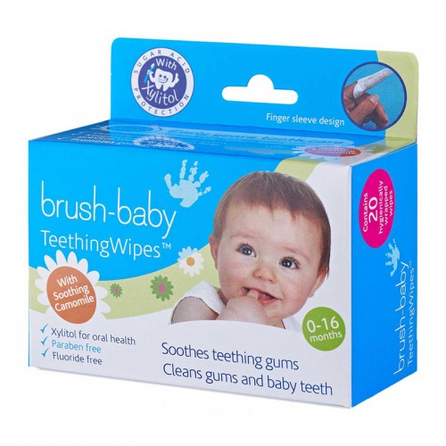 Brush-baby Finger Sleeve Dental Wipes For Newborn Baby (20wipes) | 0-16 months